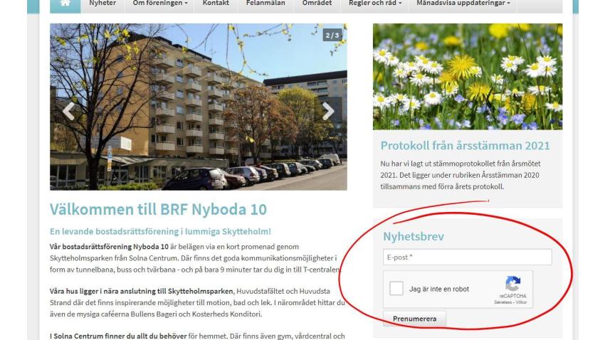 Här anmäler du dig till nyhetsbrevet.