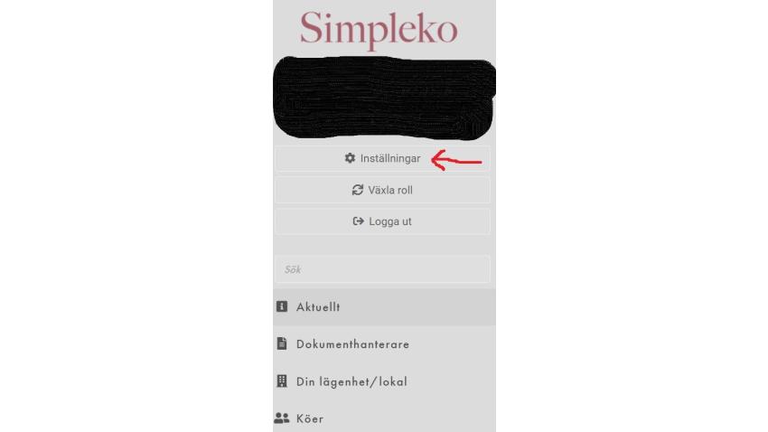 Här ändrar du din kontaktinformation på Simpleko